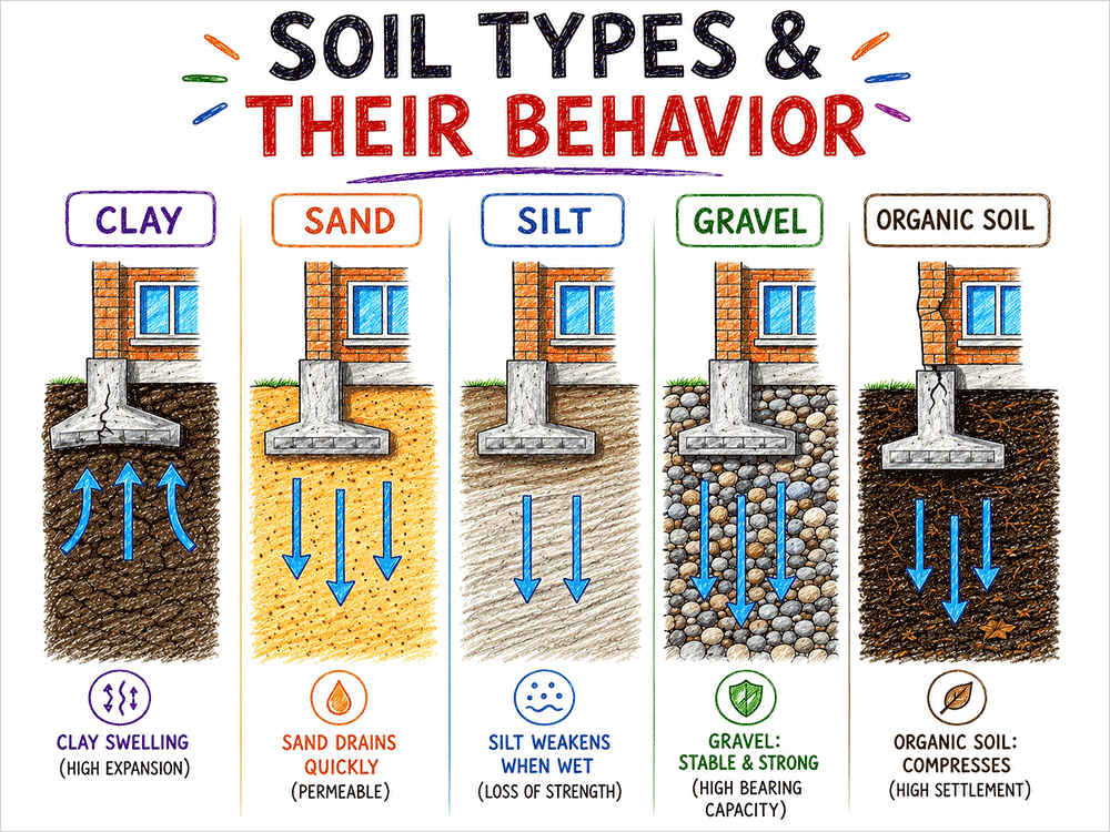Soil types and their behaviour